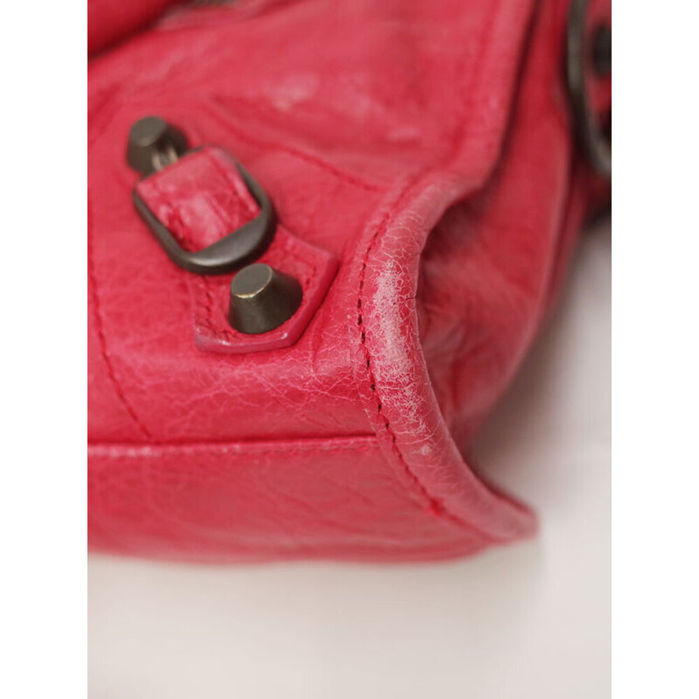 Balenciaga City 2way Red bag Classic top Shoulder handles - Picture 5 of 9